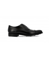 Black leather shoes rubber hot sale sole